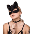 Black Cat Eye Mask – Gothic Halloween Cat Costume Mask