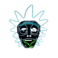 LED Cyber Horror Mask – Glowing Neon Halloween Face Mask