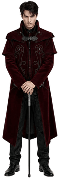 Men’s Gothic Vampire Halloween Costume – Victorian Long Coat