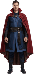 Men’s Mystic Sorcerer Costume with Red Cloak – Halloween Wizard Outfit