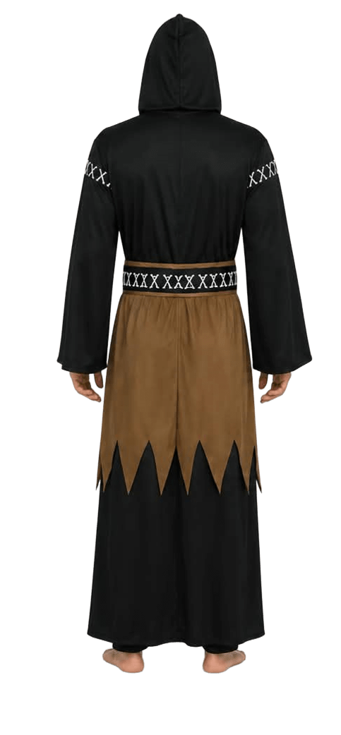 Men’s Hooded Dark Monk Halloween Costume Robe