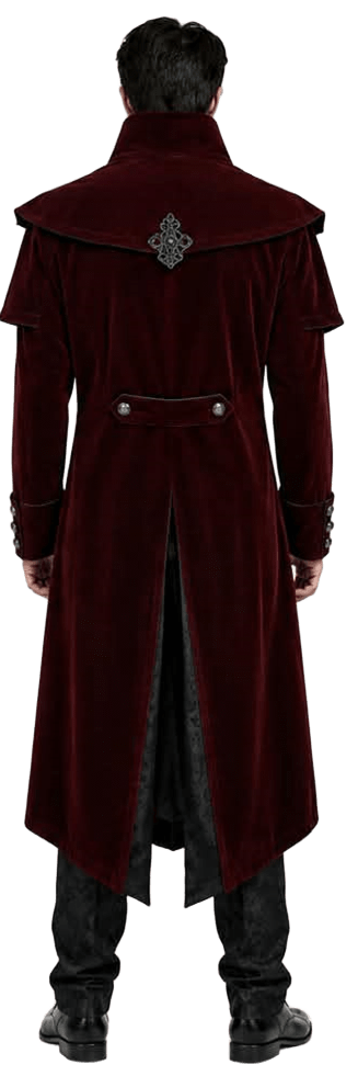 Men’s Gothic Vampire Halloween Costume – Victorian Long Coat
