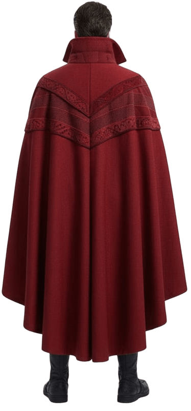 Men’s Mystic Sorcerer Costume with Red Cloak – Halloween Wizard Outfit
