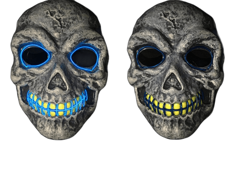 LED Skull Mask – Glowing Skeleton Halloween Horror Mask