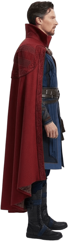 Men’s Mystic Sorcerer Costume with Red Cloak – Halloween Wizard Outfit
