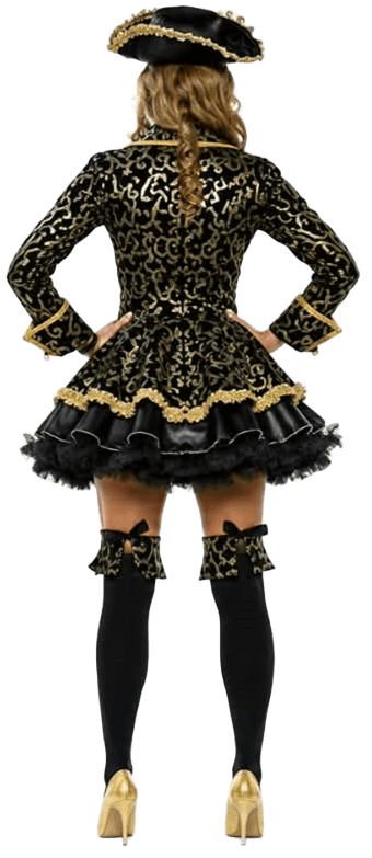 Women’s Black & Gold Pirate Halloween Costume