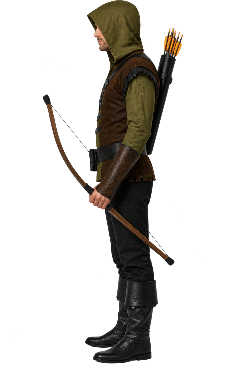 Men’s Medieval Hooded Archer Halloween Costume