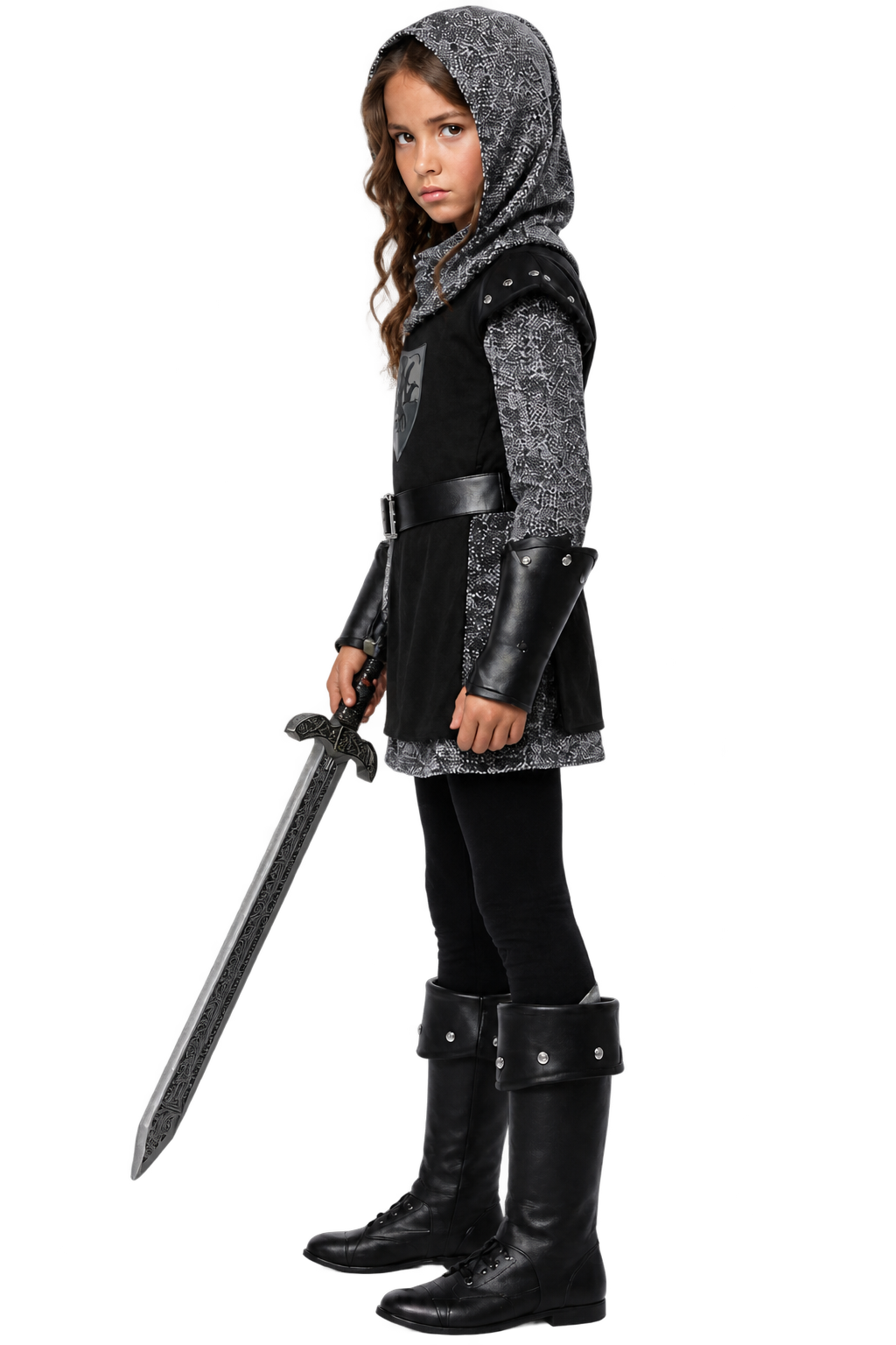 Girls’ Medieval Knight Halloween Costume Set