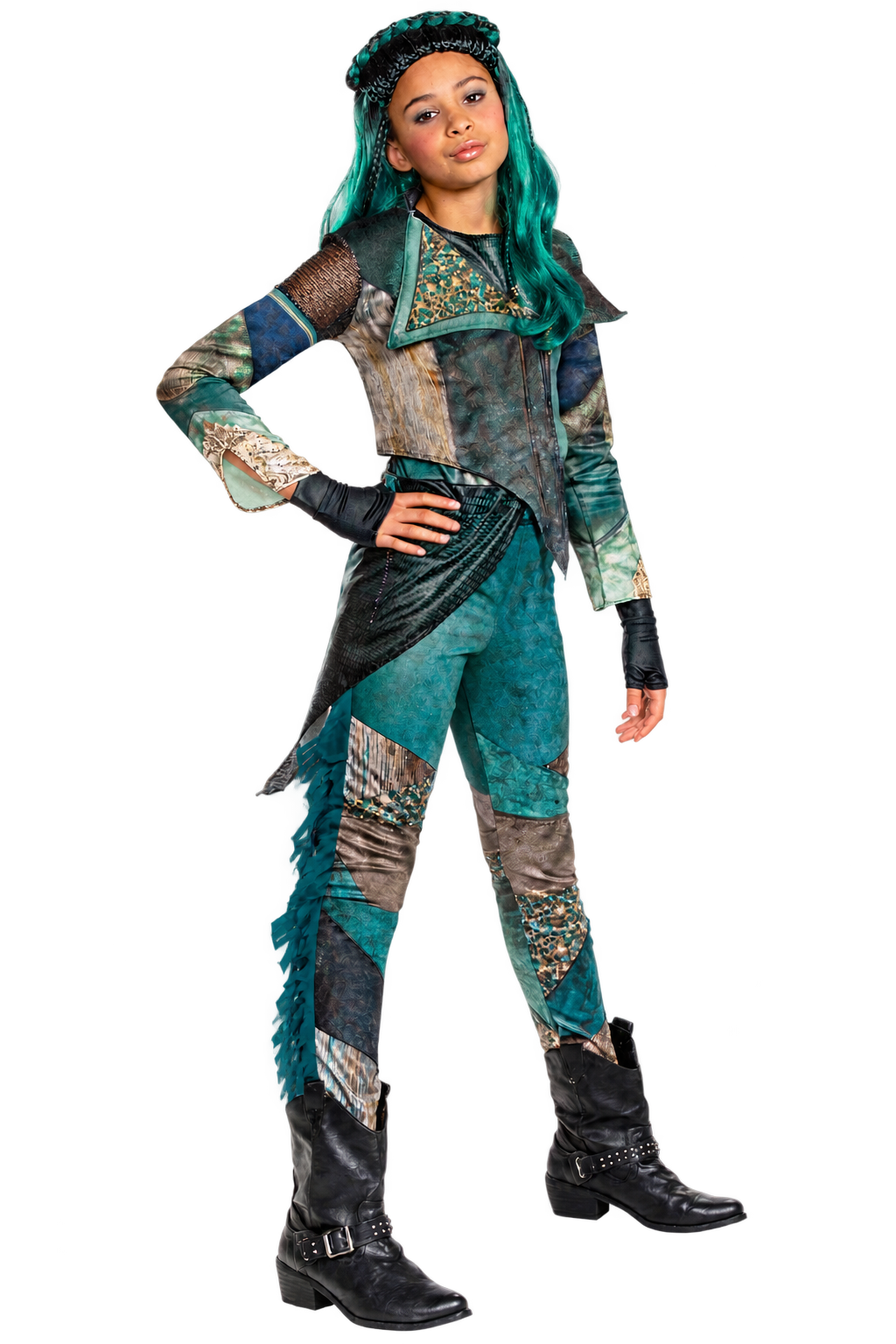 Girls’ Teal Pirate Halloween Costume Set