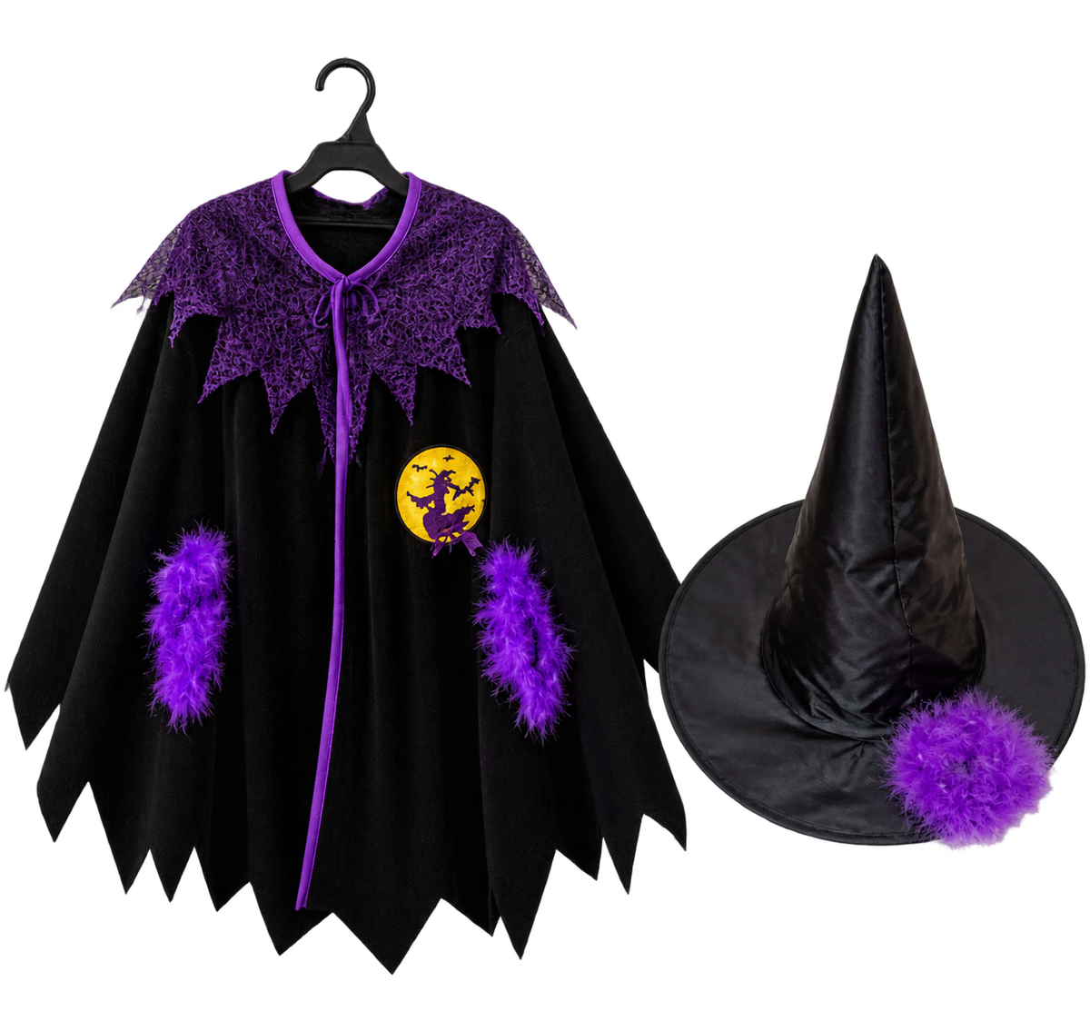 Enchanted Witch Cape & Hat Set