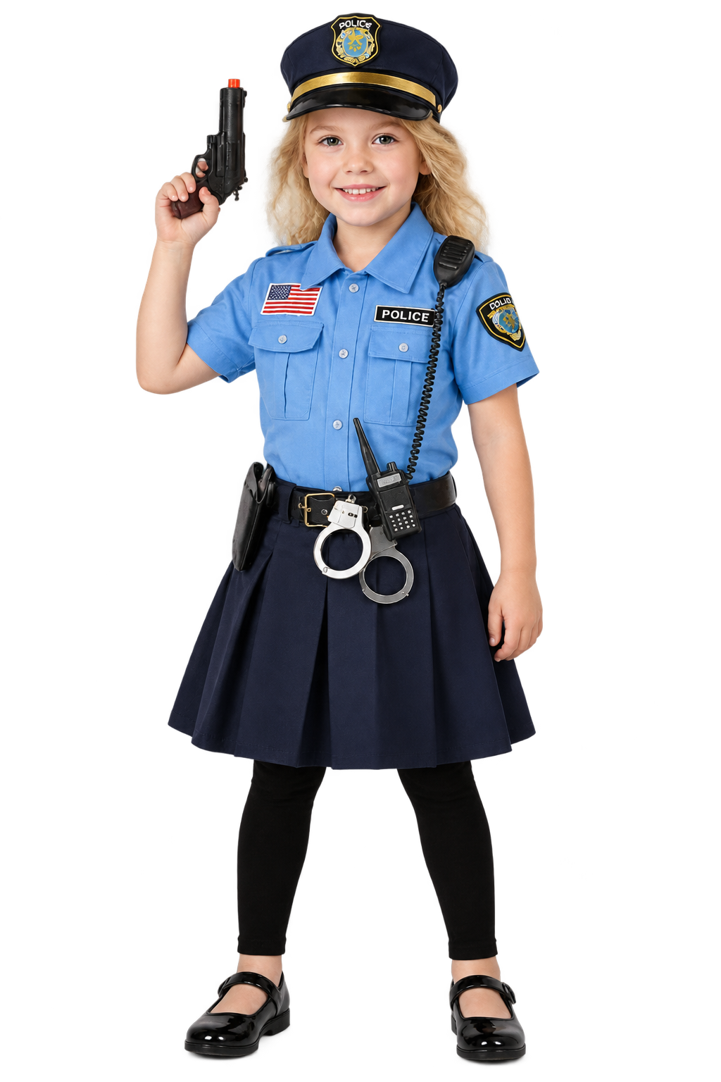 Girls’ Police Officer Halloween Costume Set