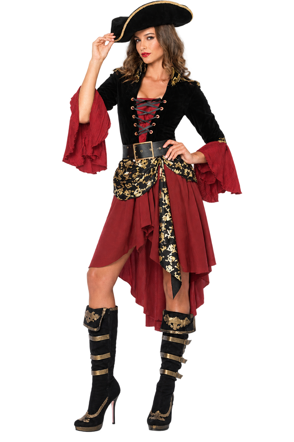 Women’s Pirate Captain Halloween Costume Set