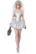 Women’s Ghost Bride Halloween Costume – Haunted Wedding Dress Set