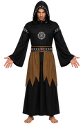 Men’s Hooded Dark Monk Halloween Costume Robe