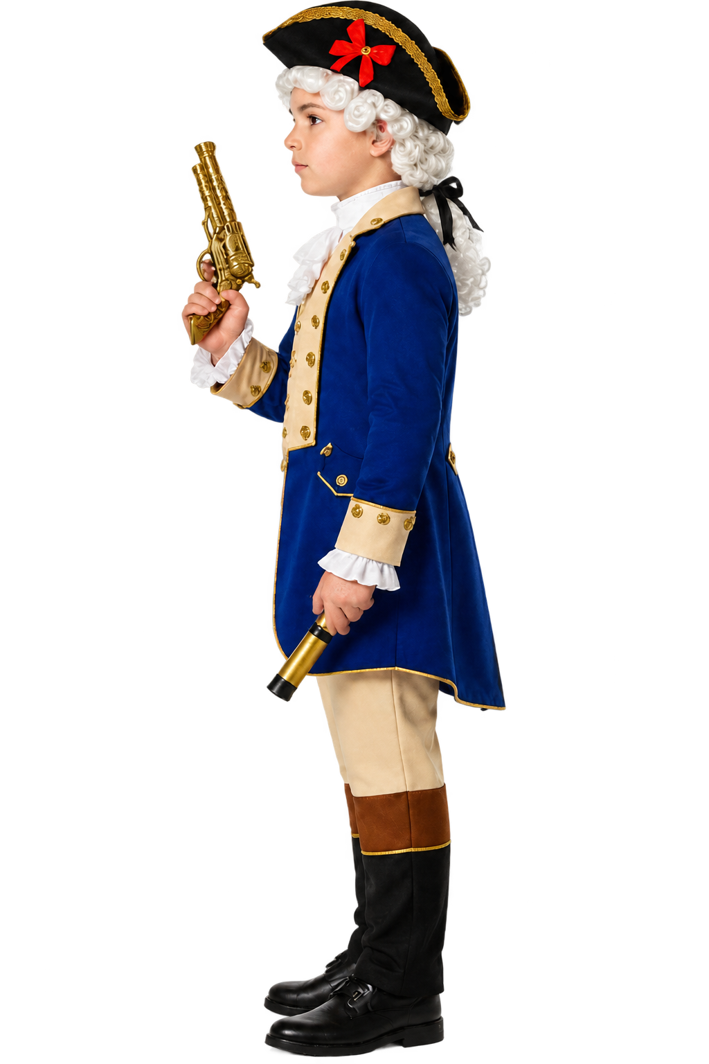 Boys’ Deluxe Colonial General Costume Set with Accessories – Royal Blue