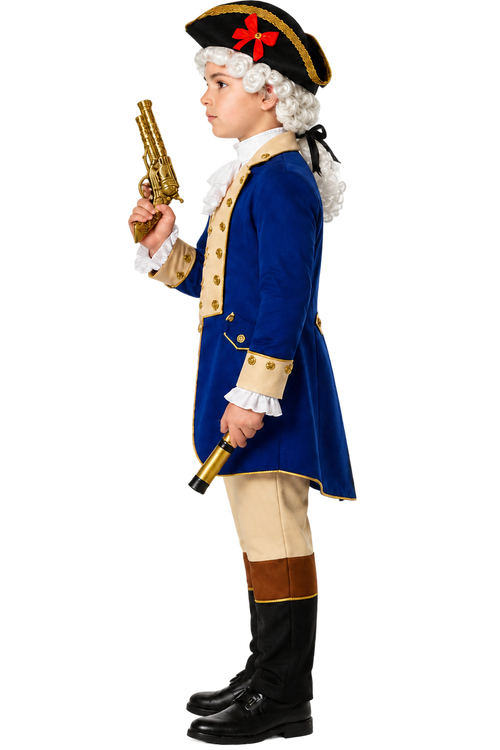 Boys’ Deluxe Colonial General Costume Set with Accessories – Royal Blue