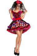 Women’s Day of the Dead Sugar Skull Halloween Costume