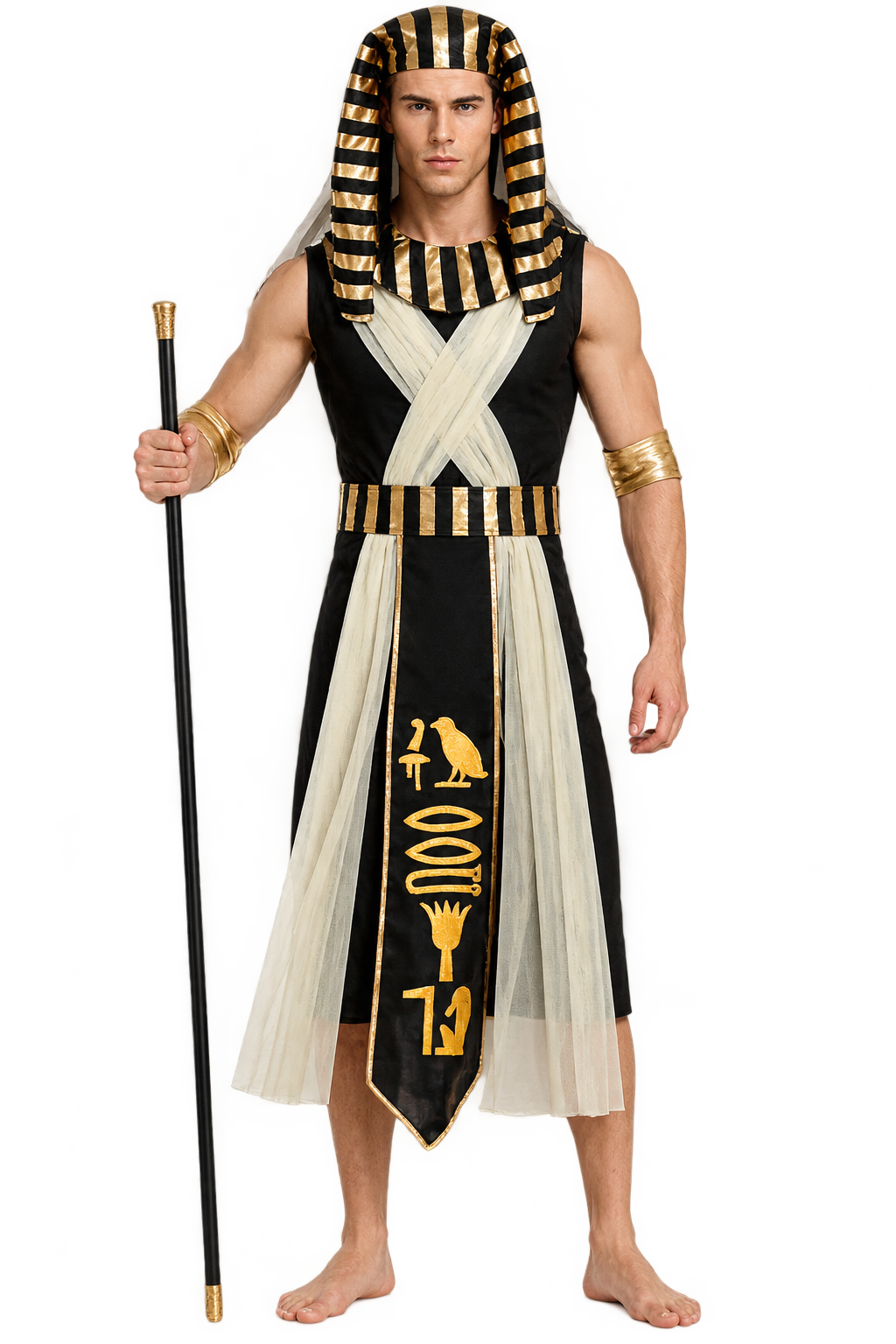 Egyptian Pharaoh Costume for Men – Ancient King Halloween Outfit
