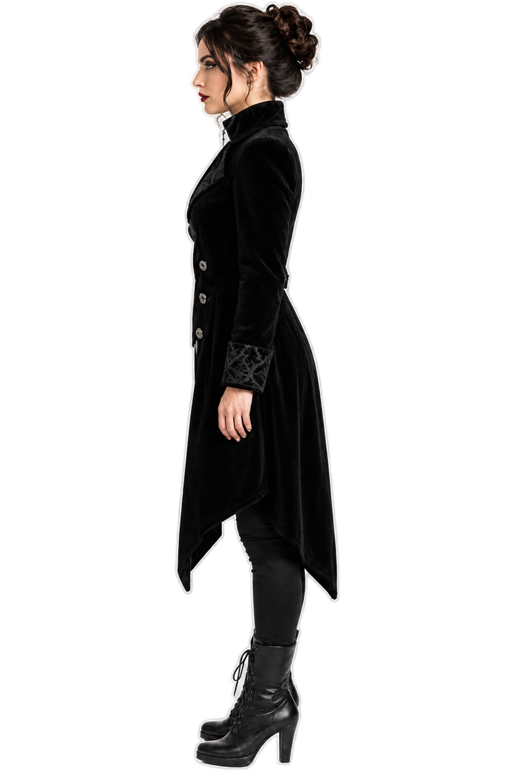 Women’s Gothic Victorian Tailcoat – Vampire Halloween Costume Coat