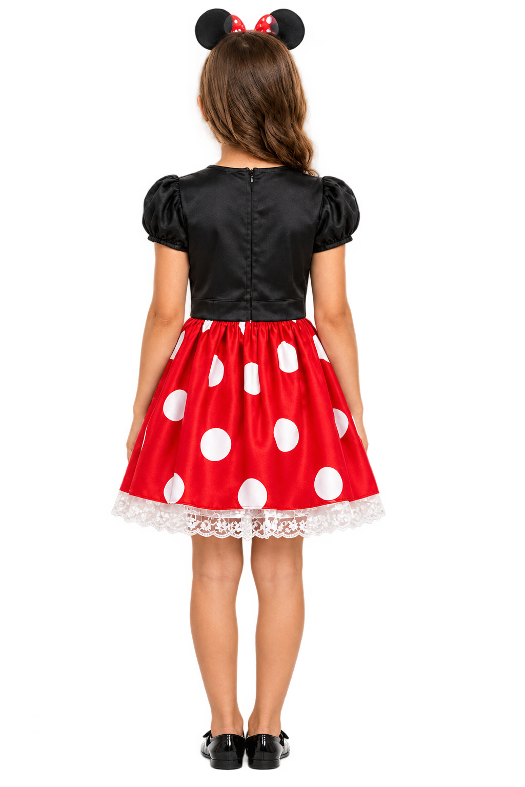 Girls Red Polka Dot Mouse Costume Dress – Halloween Party Outfit
