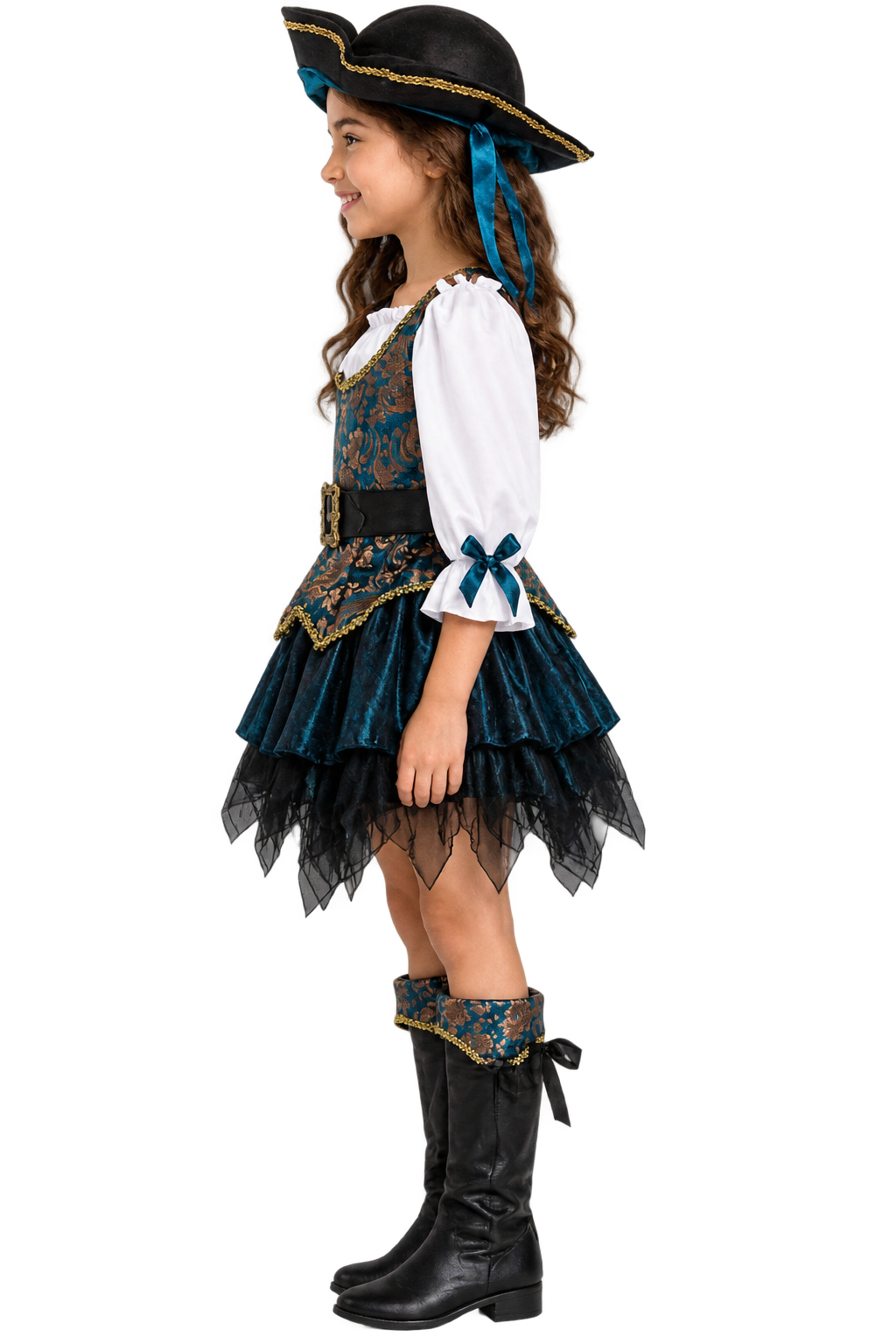 Girls Pirate Captain Costume – Halloween Adventure Dress