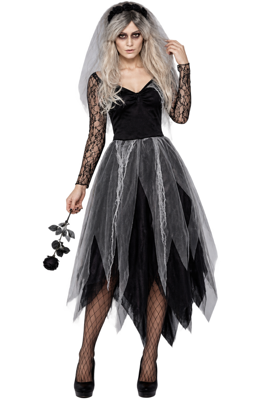 Women’s Haunted Ghost Bride Costume – Gothic Halloween Dress