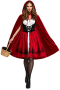 Women’s Red Riding Hood Costume – Halloween Fairy Tale Dress