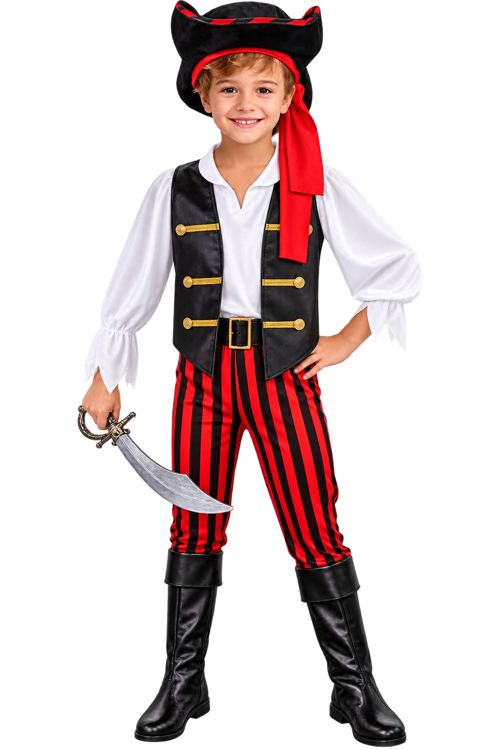 Kids Pirate Captain Costume – Halloween Adventure Outfit