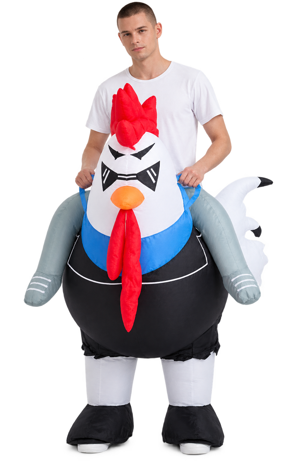 Adult Inflatable Rooster Rider Costume – Funny Halloween Outfit