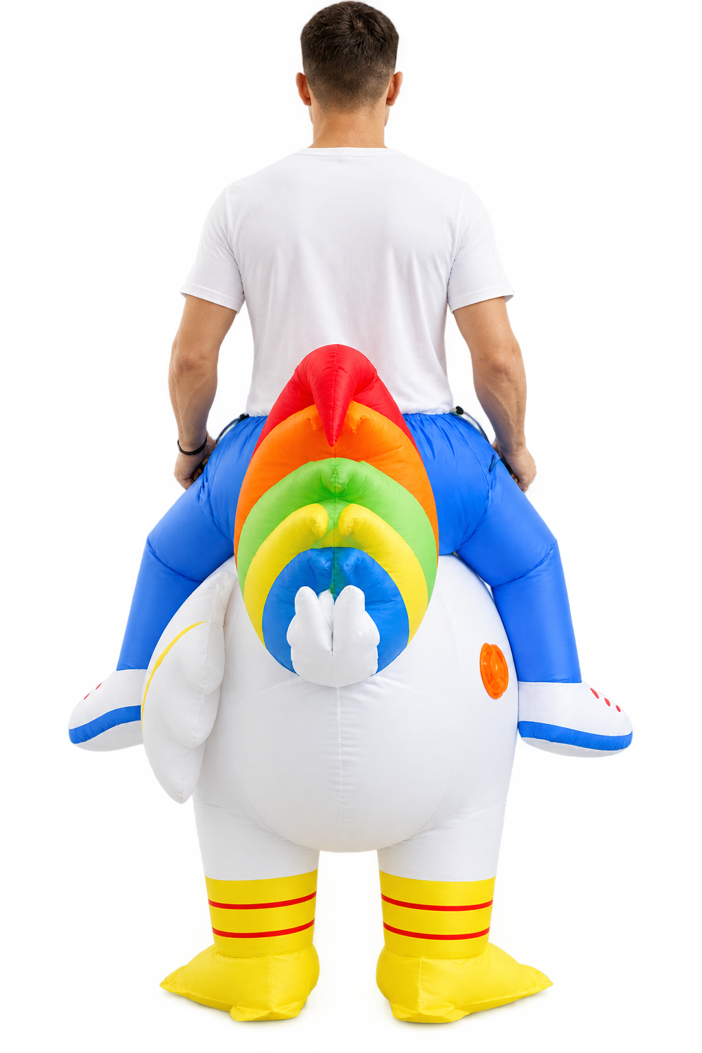 Adult Inflatable Rooster Riding Costume – Hilarious Halloween Party Outfit