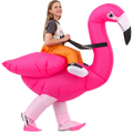 Adult Inflatable Flamingo Rider Costume – Funny Halloween Outfit