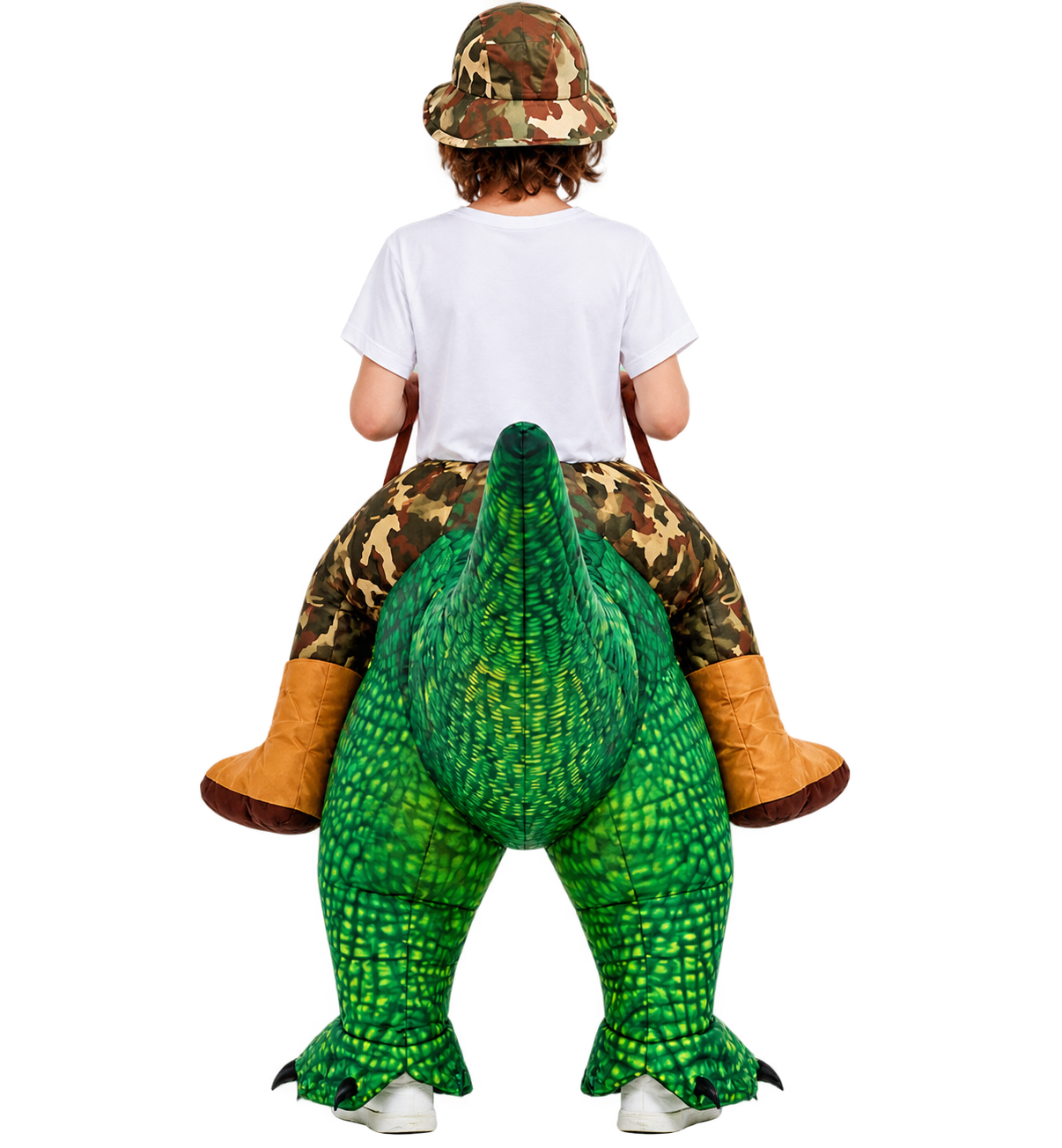 Kids Inflatable T-Rex Rider Costume – Dinosaur Halloween Outfit