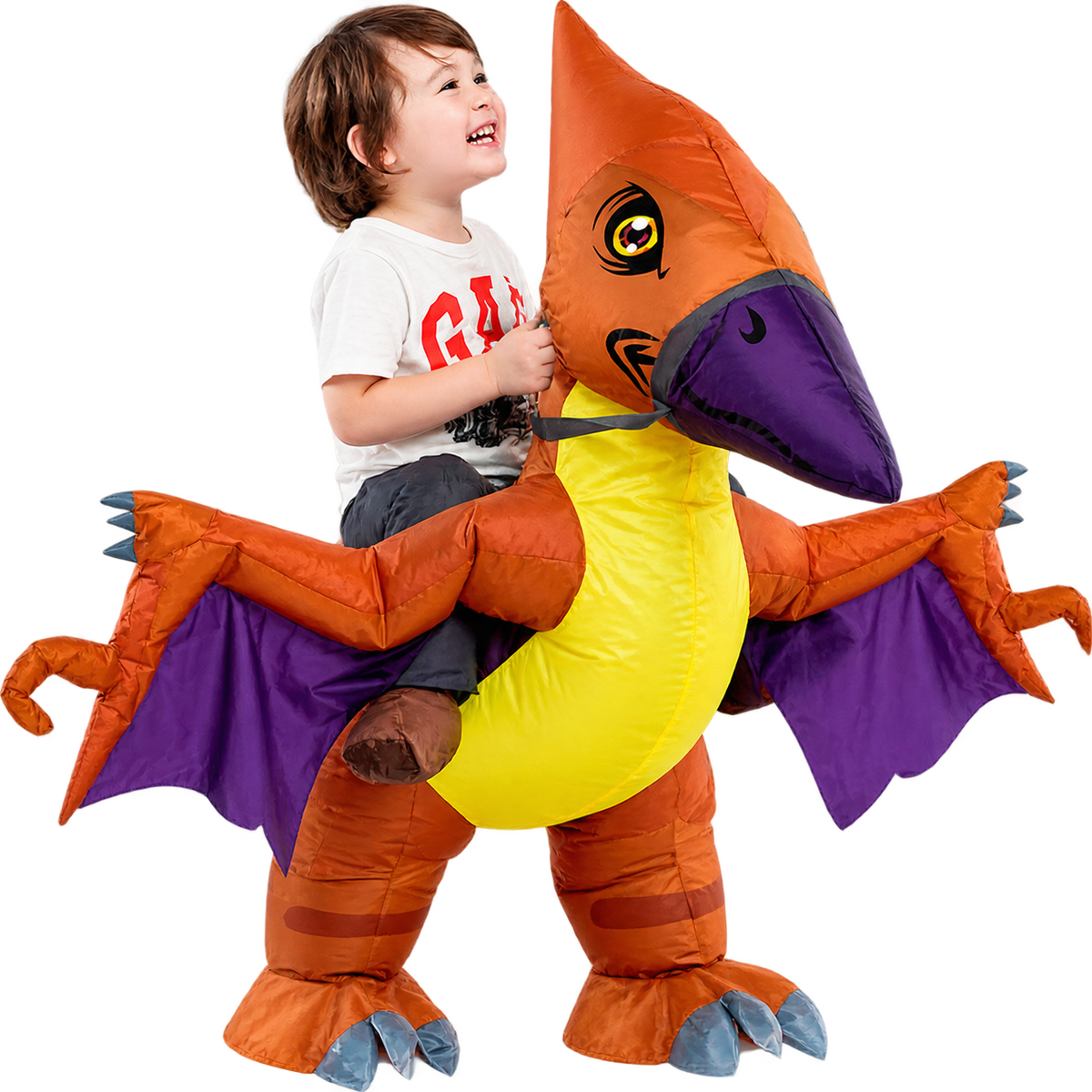 Kids Inflatable Pterodactyl Rider Costume – Dinosaur Halloween Outfit