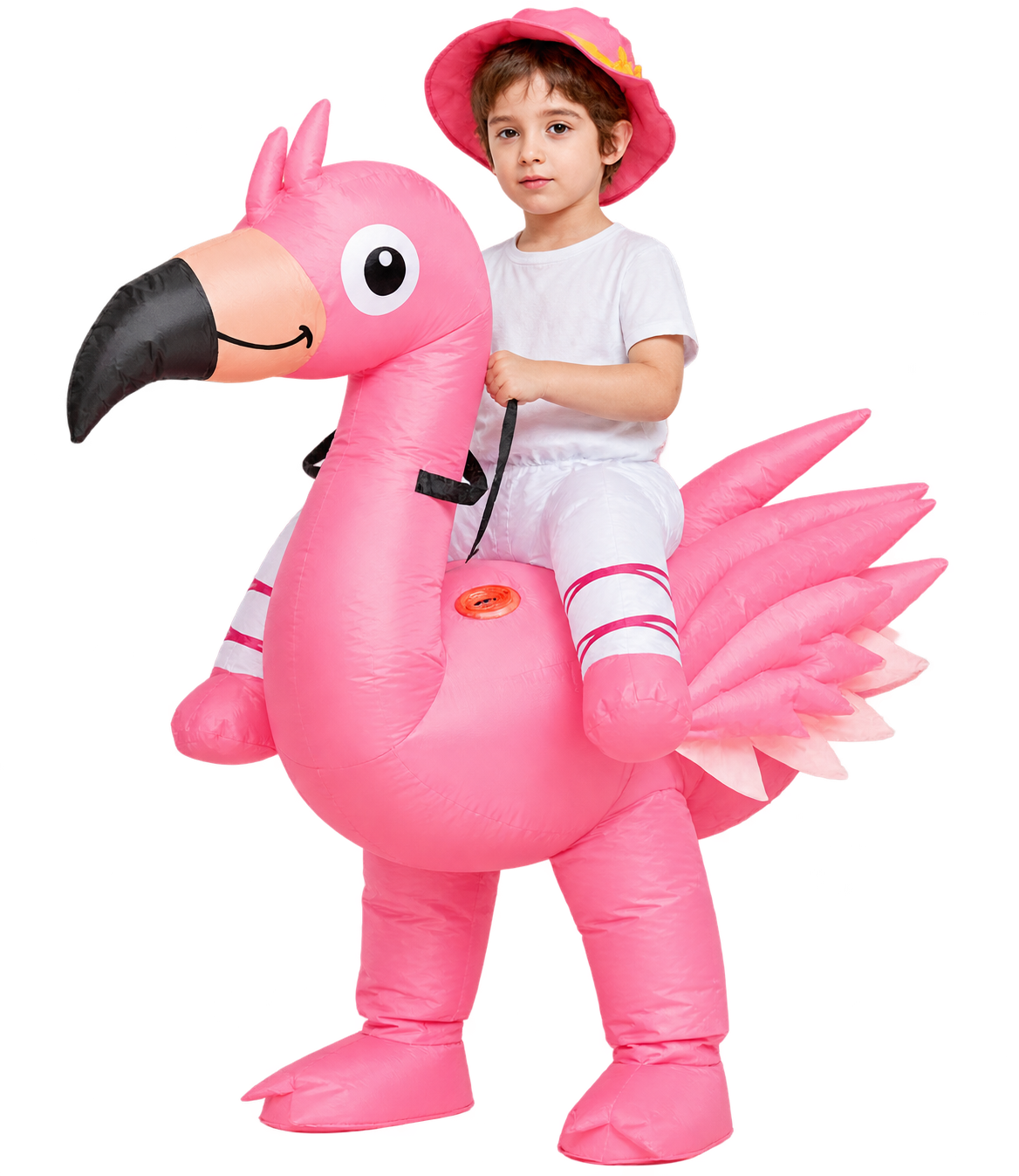 Kids Inflatable Flamingo Rider Costume – Funny Halloween Outfit