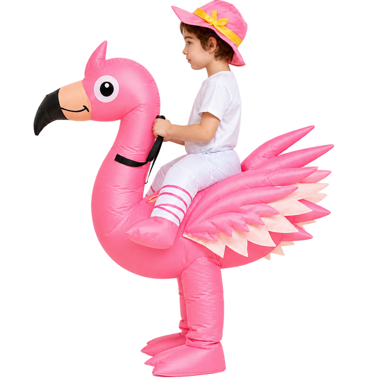 Kids Inflatable Flamingo Rider Costume – Funny Halloween Outfit