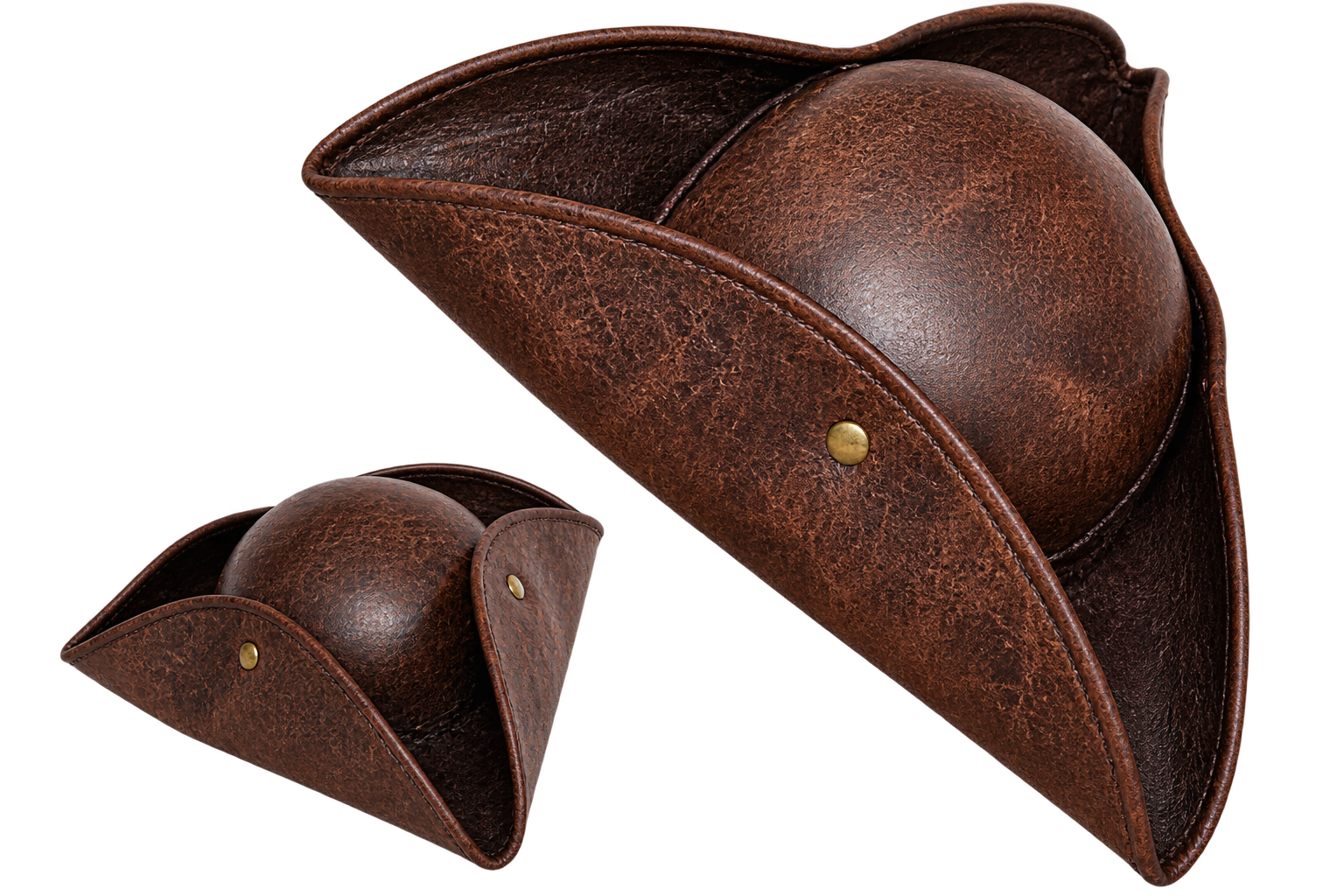 classic Pirate Hat – Faux Leather Swashbuckler Costume Hat for Halloween  Product Description: