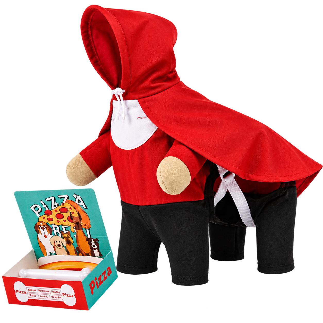 Halloween Pizza Delivery Dog Costume – Funny Food Delivery Outfit for Dogs