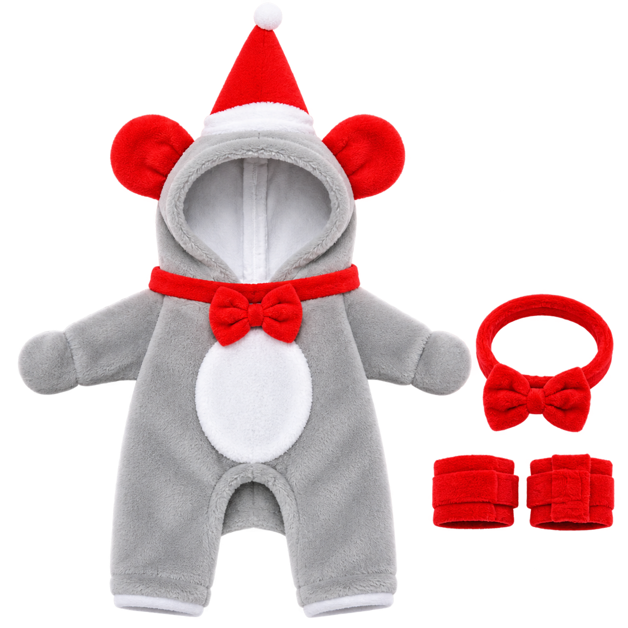 Christmas Mouse Dog Costume – Cute Santa Mouse Outfit for Dogs