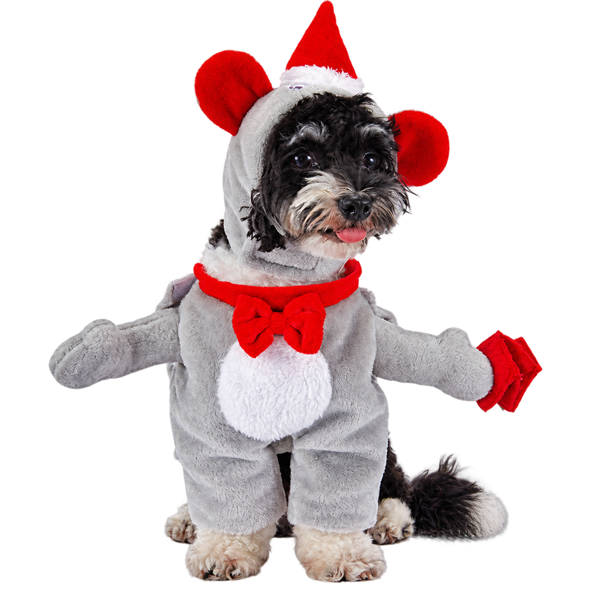 Christmas Mouse Dog Costume – Cute Santa Mouse Outfit for Dogs