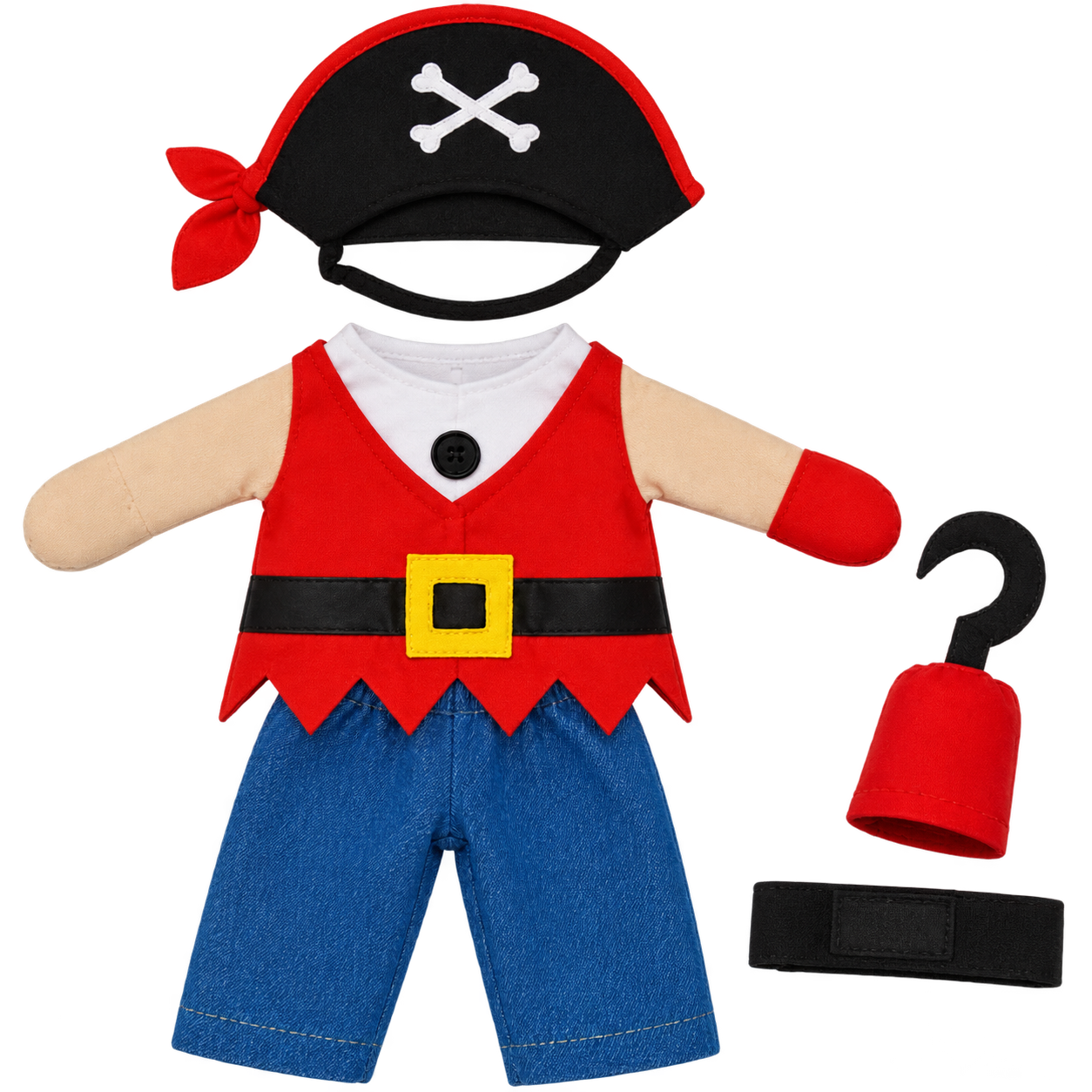Pirate Dog Costume – Halloween Captain Outfit with Hat for Dogs