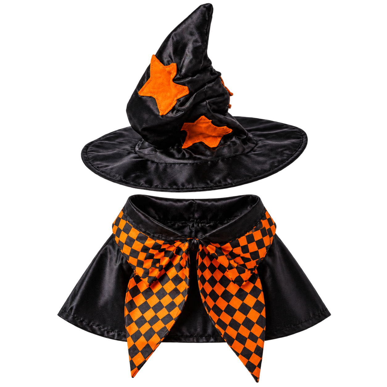 Halloween Witch Cat Costume – Cute Wizard Hat & Cape Outfit for Cats