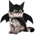 Halloween Bat Cat Costume – Cute Black Bat Wings Mask Outfit for Cats