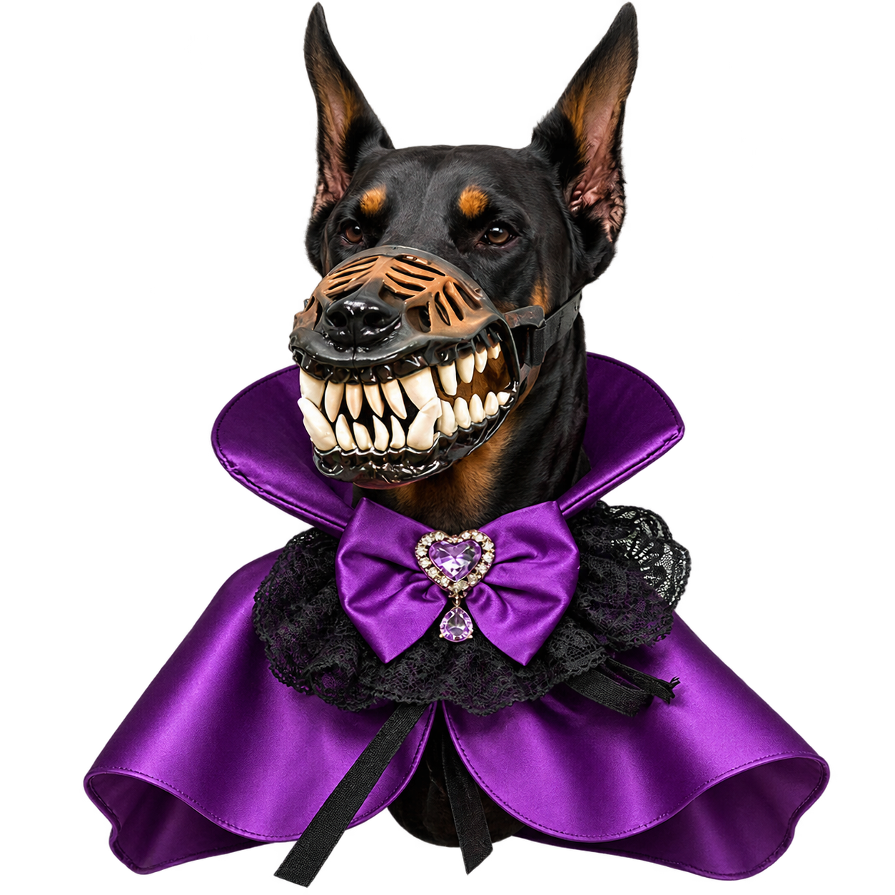 Halloween Vampire Dog Costume – Gothic Dracula Cape & Monster Mask Outfit for Dogs