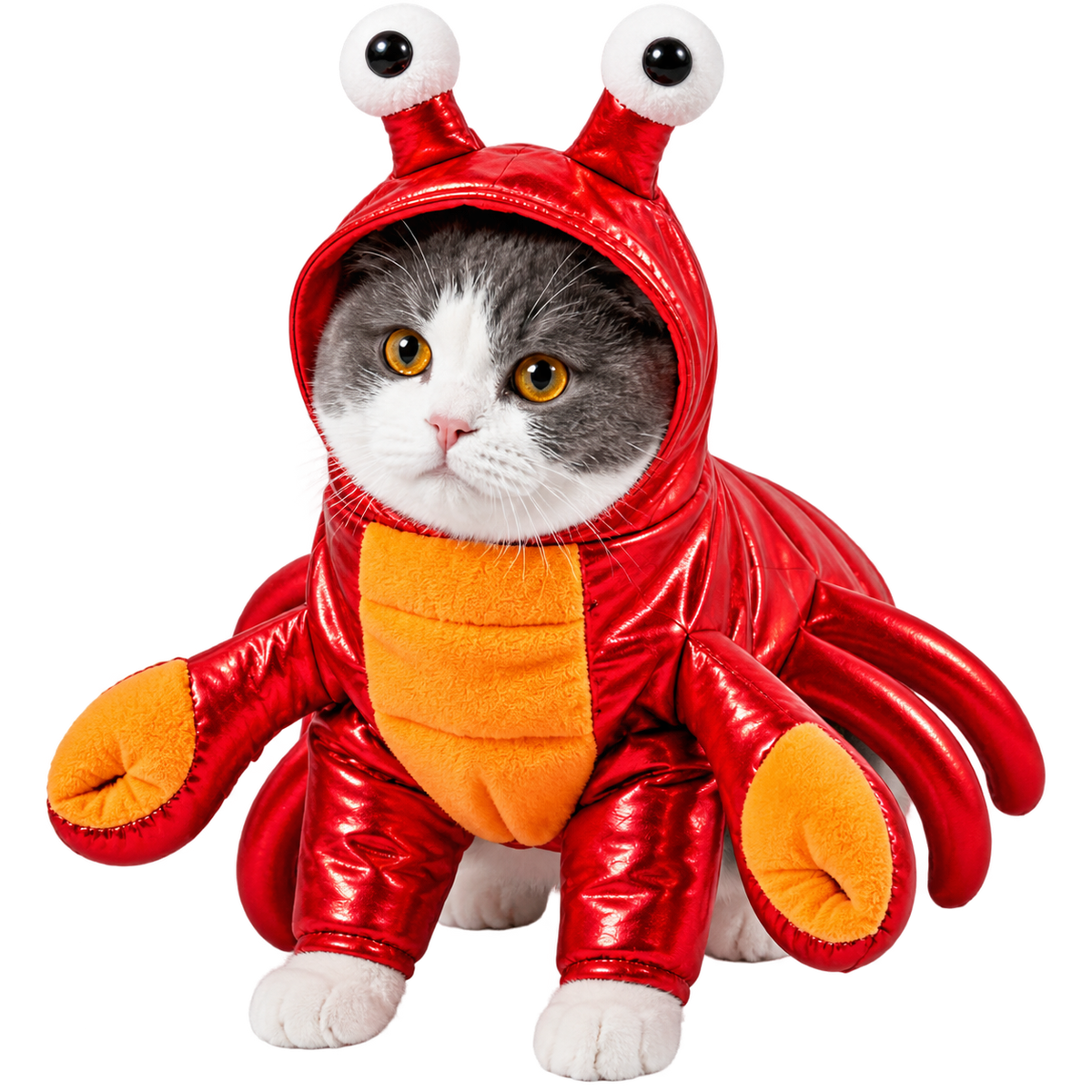 Halloween Alien Cat Costume – Red Space Monster Outfit for Cats