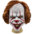 Scary Pennywise Clown Mask with Hair – Horror Halloween Costume Mask