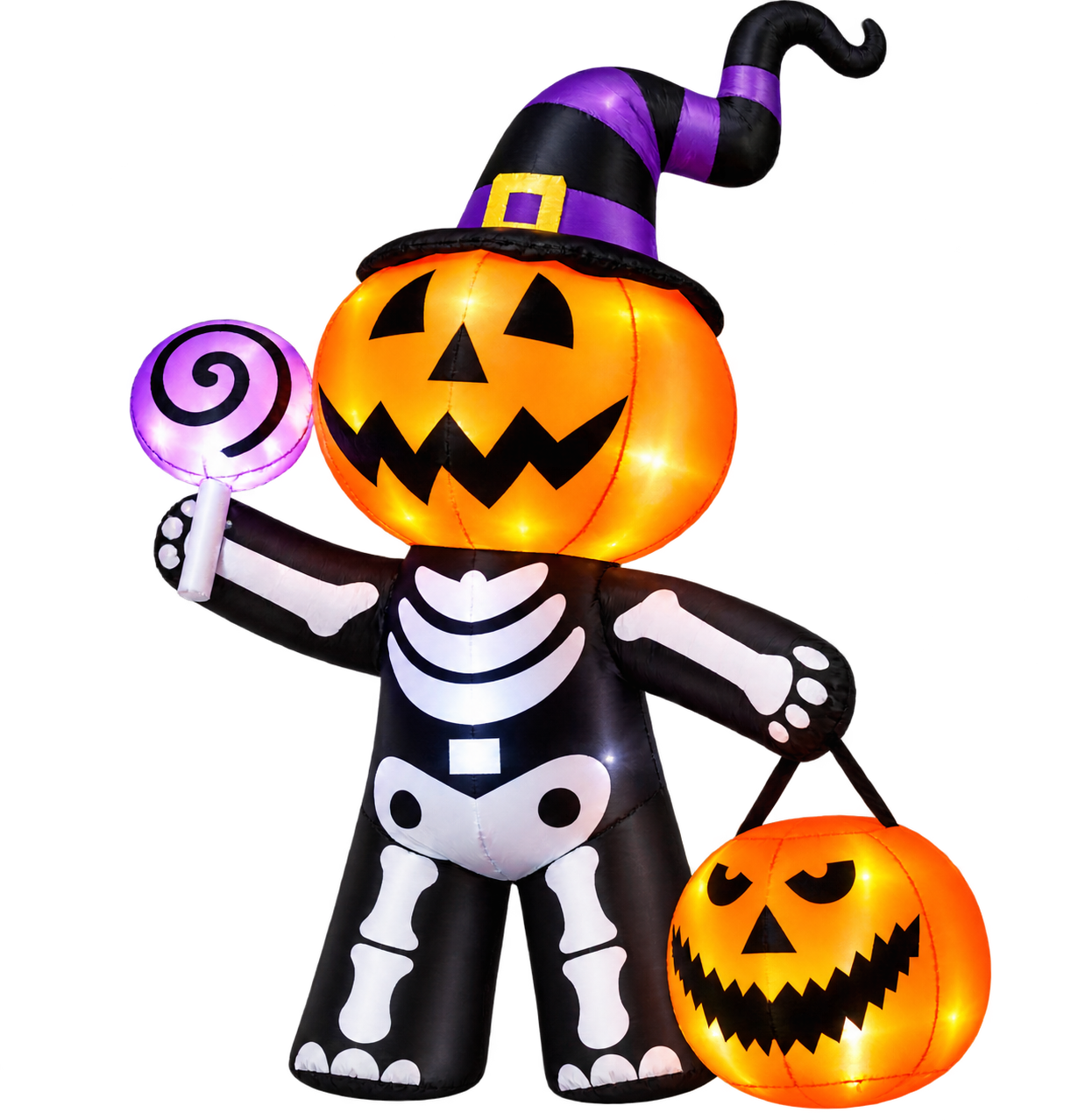 Pumpkin head spooky halloween decoration