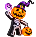 Pumpkin head spooky halloween decoration