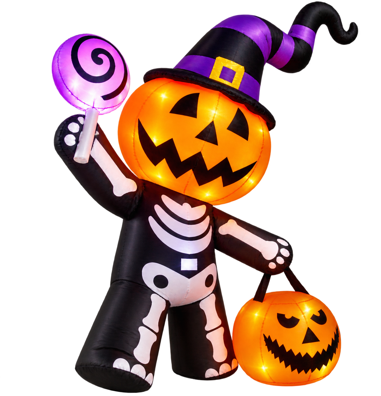 Pumpkin head spooky halloween decoration