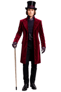 Premium Chocolate Factory Gentleman Costume – Purple Velvet Halloween Outfit