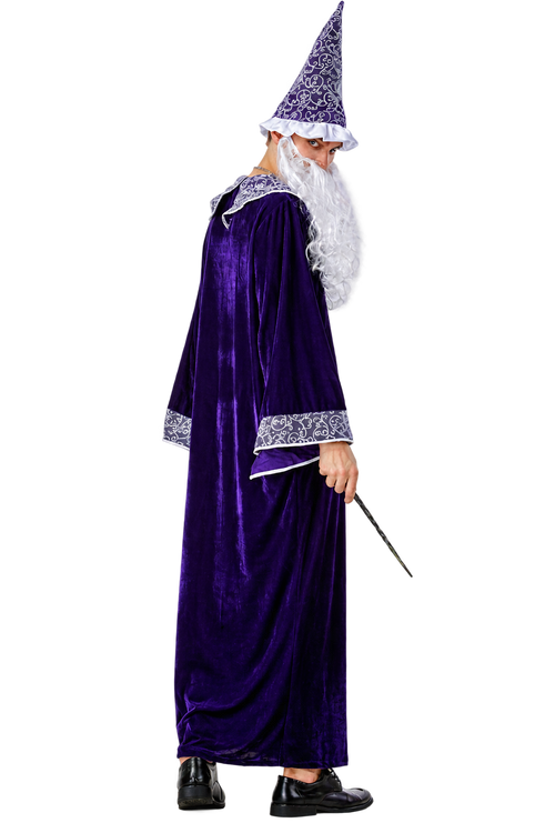 Royal Purple Wizard Costume – Magical Halloween Robe Set